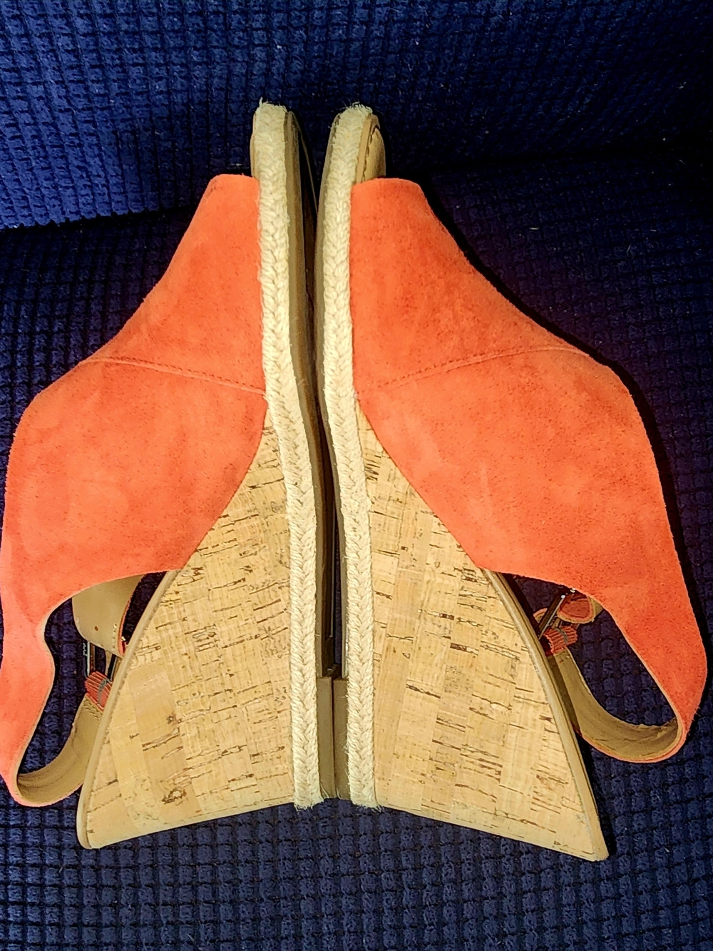 Franco Sarto Orang Suede Cork Espadrille Wedges